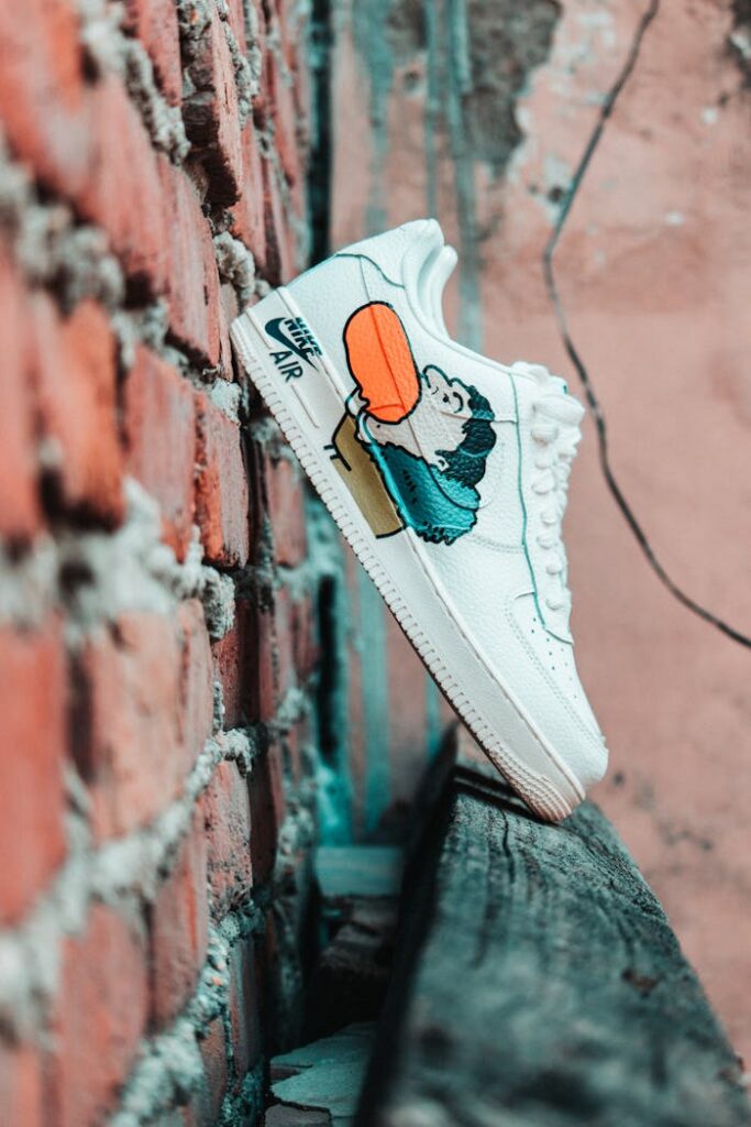 Sneakers Air Force 1 blanches authentiques chez chonpilouxy